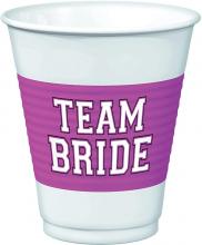 25 X Team Bride Plastic Cups 473ml Drinking Hens Party Girls Night Out Barware