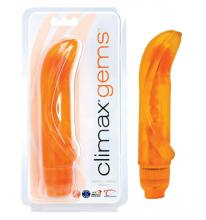 Climax Gems Electric Citrine Dream Flexi Orange Vibrator Shaft Vibe Waterproof