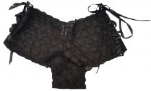 Stretch Black Small Black Boyleg Boyshorts Heart Panties Underwear Knickers Soft