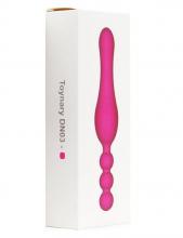 Double End Wand Pink Toynary DN03 Silicone Double End Wand Massager Pink Dildo Flexible Unisex Probe