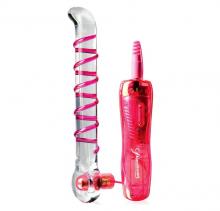 G Spot Icicles No 4 10-Function Glass G-Spot Vibrating Hand-Blown Vibrator Wand 