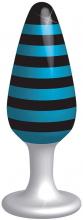 Ceramix No 2 Striped Butt Plug Blue Butt Anal Plugs Probes Waterproof Tushy Teasers Hypo Allergenic