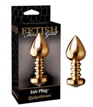 Fetish Fantasy Gold Luv Butt Plug Fetish Fantasy Gold Luv Butt Plug 11.43cm Gold S&M Toy Diamante Decor