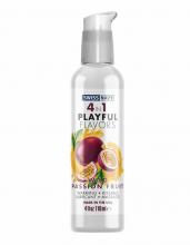 Swiss Navy 4 In 1 Playful Flavour Wild Passion Fruit 118ml Swiss Navy 4 In 1 Playful Flavour Lube Wild Passion Fruit Warm Lubricant 118ml