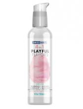 Swiss Navy 4 In 1 Playful Flavour Cotton Candy 118ml Intimate Lubricant Water-Base Gentle Odourless Colourless Non-Staining Long Last