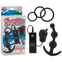 Gyration Sensations Pleasure Kit Cock Rings Anal Probe Vibrating Clitoral Cup 