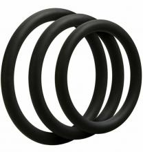 OptiMALE 3 C-Ring Set Stretch Silicone Penis Cock Ring Sex Toy Doc Johnson