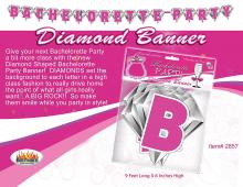 Hens Party Pink Diamond Party Bachelorette Party Banner Fun