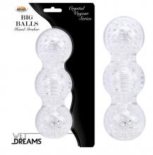 Big Balls Man Stroker Big Balls Stroker Masturbator Sleeve Clear Textured Pleasure Tickler Super Soft