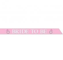 Sash Bride To Be Pink White & Silver Bachelorette Wear Hen Party 