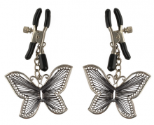 Butterfly Nipple Clamps Sexual Wellness Adult Toys Sex Toys Fetish Fantasy Clamps Metal Polyester Rubber