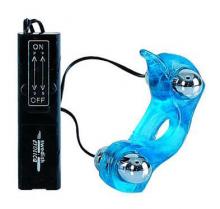 Diving Dolphin Triple Action Love Ring soft clit kisser dual vibrating bullets for anal and testicular