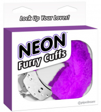 Furry Cuffs Handcuffs Velvety-Soft Faux Fur Quick-Release Button