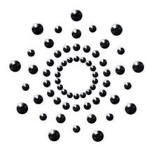 Rhinestone Pasties Black Mimi Bijoux Indiscrets Rhinestone Nipple Jewels 4 Body Decoration Self-Adhesive