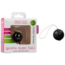 Shots Geisha Super Ball Black Waterproof Pelvic Training Exercise Phthalate Fre