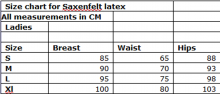 Saxenfelt Ladies Sizing Saxenfelt Latex Rubber Premium Latex Clothing