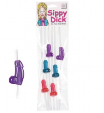 6 Sippy Dick Straws 6 Sippy Dick Straws Penis Shaped Hens Night Bride to B Pecker Willy Dicky Drinks