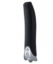 Vibe Therapy Tantric Black Silicone Vibrator Waterproof G Spot Dual Action