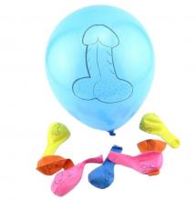 Peni Design Party Balloons X 8 penis design balloons hens night assorted colours party pecker latex balloons