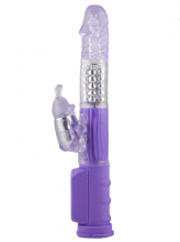 Rabbit In Rabbit Purple Personal Vibrator Spiral Pleasure Beads Vibrating Clit Tickler