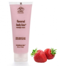 Strawberry Kiss  Strawberry Kiss Body Whip Kiss Massage Cream Edible Shea Body Butter Lotion Yum