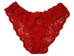 Panties Red Floral Lace Underwear Knickers Sweet Small 8-10 Soft Stretch