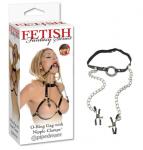 Fetish Fantasy O Ring Gag & Nipple Clamps Kinky Bondage Pipedream