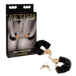Fetish Fantasy Deluxe Furry Gold Metal Cuffs Handcuffs Wrist Restraints Bondage