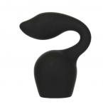 Palm Power Wand Extreme Curl Pleasure Cap Soft Silicone Massage Head Black