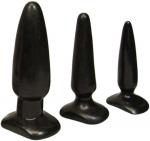 small, medium, and large butt plug Black 3 X Butt Plug 