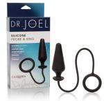 Silicone Butt Plug Set Black Anal Fantasy Kit Plugs Probe Cock Ring