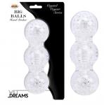 Big Balls Stroker Masturbator Sleeve Clear Textured Pleasure Tickler Super Soft