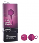 Key by Jopen Stella I Pink Balls Weighted Beginner Ben Wa Balls Kegel Exerciser