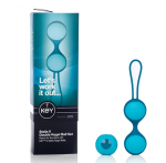 Key by Jopen Stella II Blue Balls Weighted Beginner Ben Wa Balls Kegel Exerciser