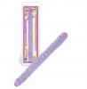 Crystal Jellies Double Dong 18" Dildo Flexible 45.7cm Veined Flexible Purple 