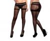 Black Classic Sheer Pantyhose One Size Faux Knitted Panty, Garter and Thigh High